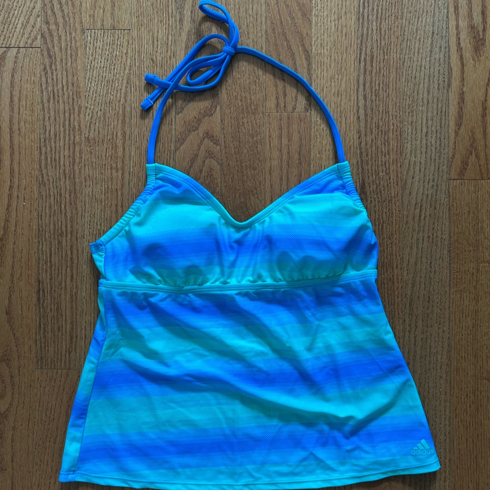 Adidas Blue tankini Swimwear top new